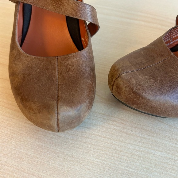 Tsubo amazing distressed leather slingback heels 7.5 very good condition - Picture 2 of 13